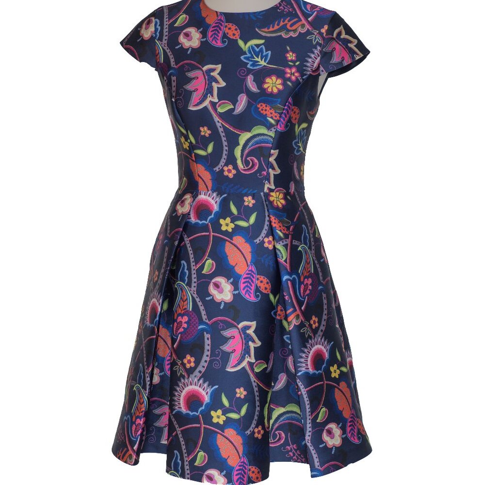 Ted Baker Fluxam Folk Foliage Skater Dress - Picture 2 of 5